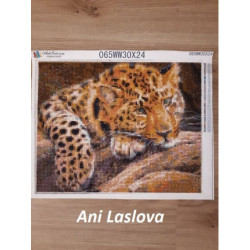 Goblen cu diamante - Leopard