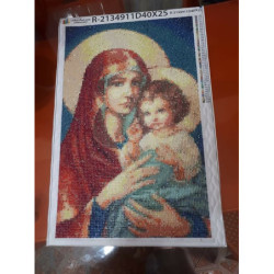 Goblen cu diamante - Mama Maria si micul Isus