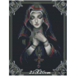 Goblen cu diamante - Madona neagra - purtatoare de noroc