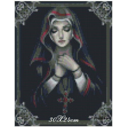 Goblen cu diamante - Madona neagra - purtatoare de noroc