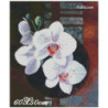 Goblen cu diamante - Orchidea alba