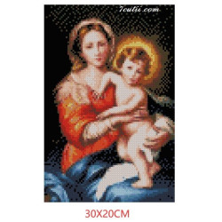 Goblen cu diamante Madonna din Murillo