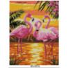 Goblen cu diamante Flamingo-urile roz