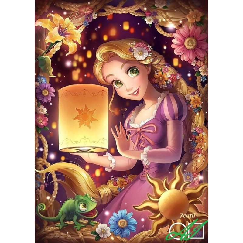 Goblen cu diamante - Rapunzel