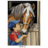 Goblen  de  diamante - Baiatul si calul - Amici