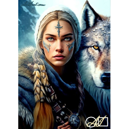 Goblen  de  diamante - Alexandra si lupul
