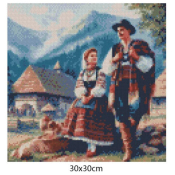 Goblen  de  diamante - Fat frumos si mandra la tara