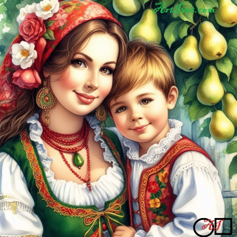 Goblen de diamante - Mama si fiu Goblen de diamante - Mama si fiu
