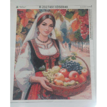 Goblen  de  diamante - Recolta din gradina taraneasca