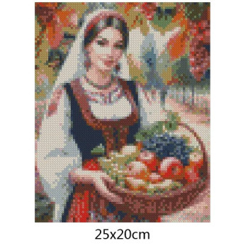 Goblen  de  diamante - Recolta din gradina taraneasca