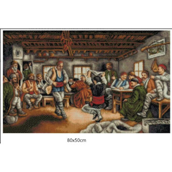 Goblen  de  diamante - Cel mai bun dansator - dupa pictura lui Ivan Mrkvitchka