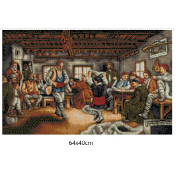 Goblen  de  diamante - Cel mai bun dansator - dupa pictura lui Ivan Mrkvitchka