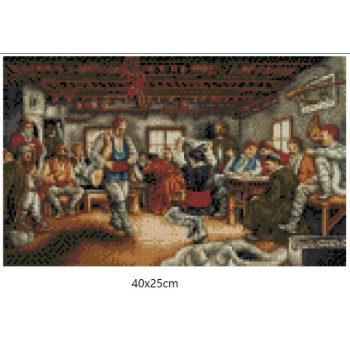 Goblen  de  diamante - Cel mai bun dansator - dupa pictura lui Ivan Mrkvitchka
