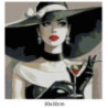 Goblen  de  diamante - Doamna eleganta cu martini