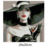 Goblen  de  diamante - Doamna eleganta cu martini