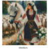 Goblen de diamante - Ilinca - fata cu bujori albi