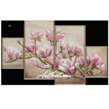 Panou de diamante - Ramura de Magnolia