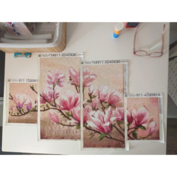Panou de diamante - Ramura de Magnolia