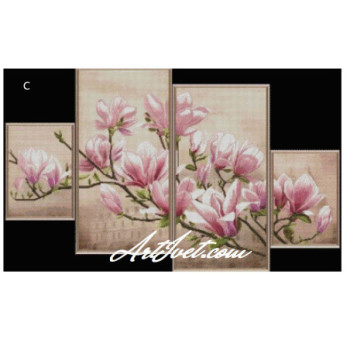 Panou de diamante - Ramura de Magnolia