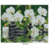Goblen  de  diamante - Relaxare si orchidei albe