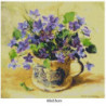 Goblen  de  diamante - Semne de primavara - Panselute violet
