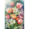 Goblen  de  diamante - Buchet incantator cu lalele