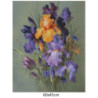 Goblen  de  diamante - Buchet cu Irisi in Violet si portocaliu
