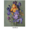 Goblen  de  diamante - Buchet cu Irisi in Violet si portocaliu