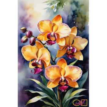 Goblen  de  diamante - Orhidee galbene