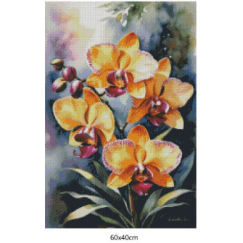 Goblen  de  diamante - Orhidee galbene