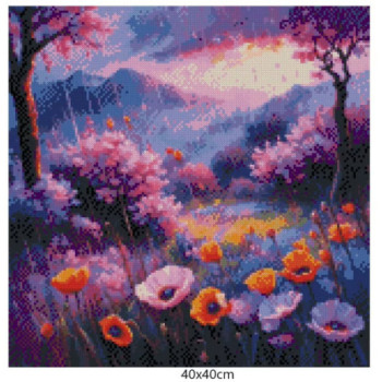 Goblen  de  diamante - Ploaie violeta