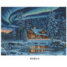 Goblen  de  diamante - Aurora boreala deasupra lacului inghetat