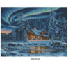 Goblen  de  diamante - Aurora boreala deasupra lacului inghetat