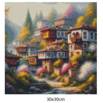 Goblen  de  diamante - Primavara in Veliko Tarnovo
