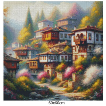 Goblen  de  diamante - Primavara in Veliko Tarnovo