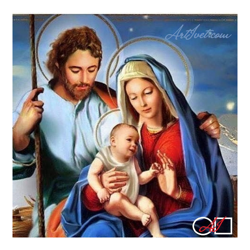 Goblen  de  diamante - Icoana Fericirea Familiei de Craciun