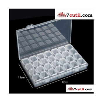 CUTIE PENTRU PASTRAREA DIAMANTELOR (include 28 cutiute mai mici )