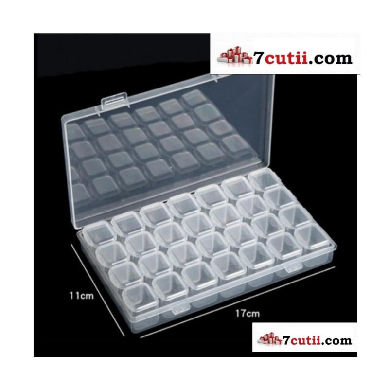 CUTIE PENTRU PASTRAREA DIAMANTELOR (include 28 cutiute mai mici )