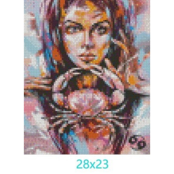 Goblen  de  diamante - Zodia Rac  (dupa pictura lui Miglena Kirilova)