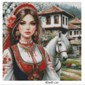 Goblen  de  diamante - Sultana si calul alb