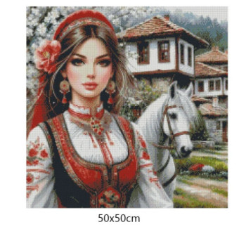 Goblen  de  diamante - Sultana si calul alb