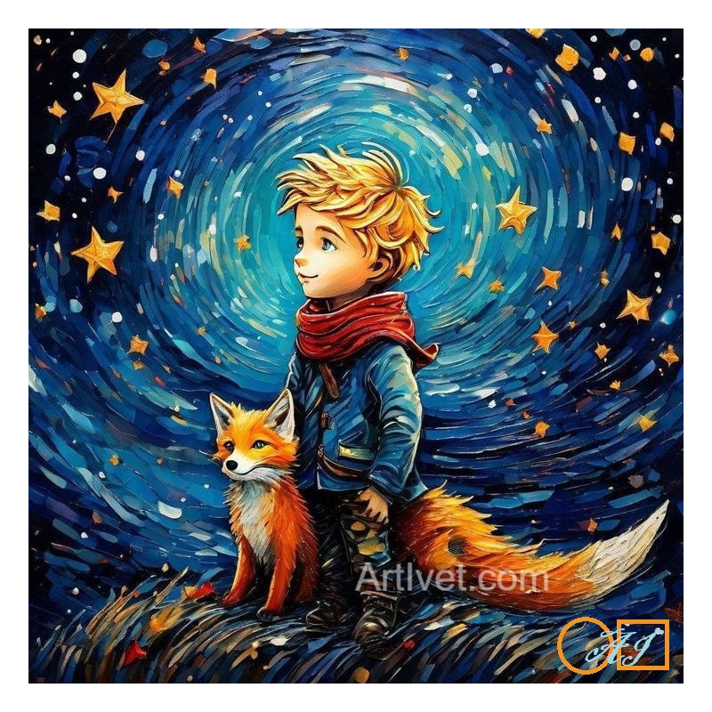 Goblen de diamante - Micul print si vulpea roscata