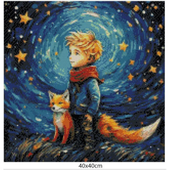 Goblen de diamante - Micul print si vulpea roscata