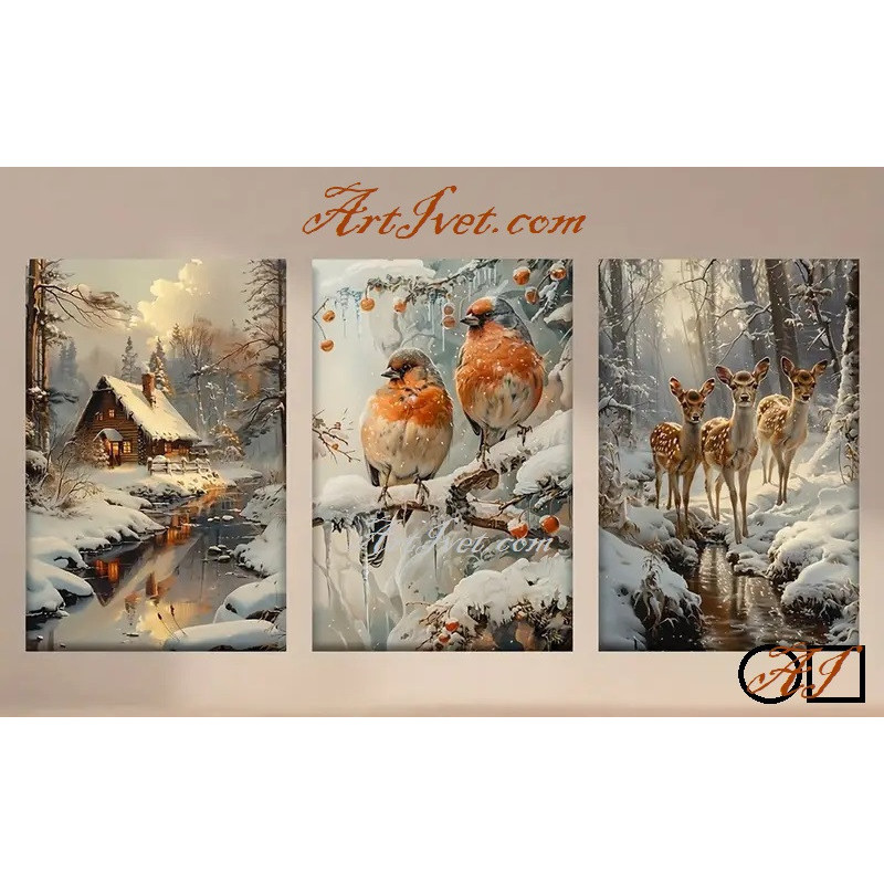 Panou de diamante - Farmecul iernii in padure