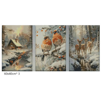 Panou de diamante - Farmecul iernii in padure