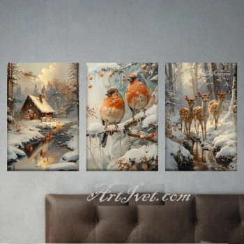 Panou de diamante - Farmecul iernii in padure