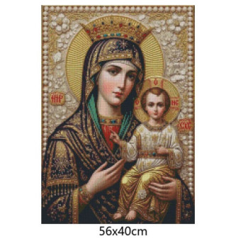 Goblen  de  diamante - Fecioara cu pruncul - Regina Reginelor