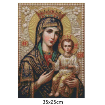 Goblen  de  diamante - Fecioara cu pruncul - Regina Reginelor