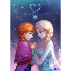 Goblen cu diamante - Elsa si Anna pentru totdeauna - Frozen