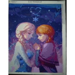 Goblen cu diamante - Elsa si Anna pentru totdeauna - Frozen